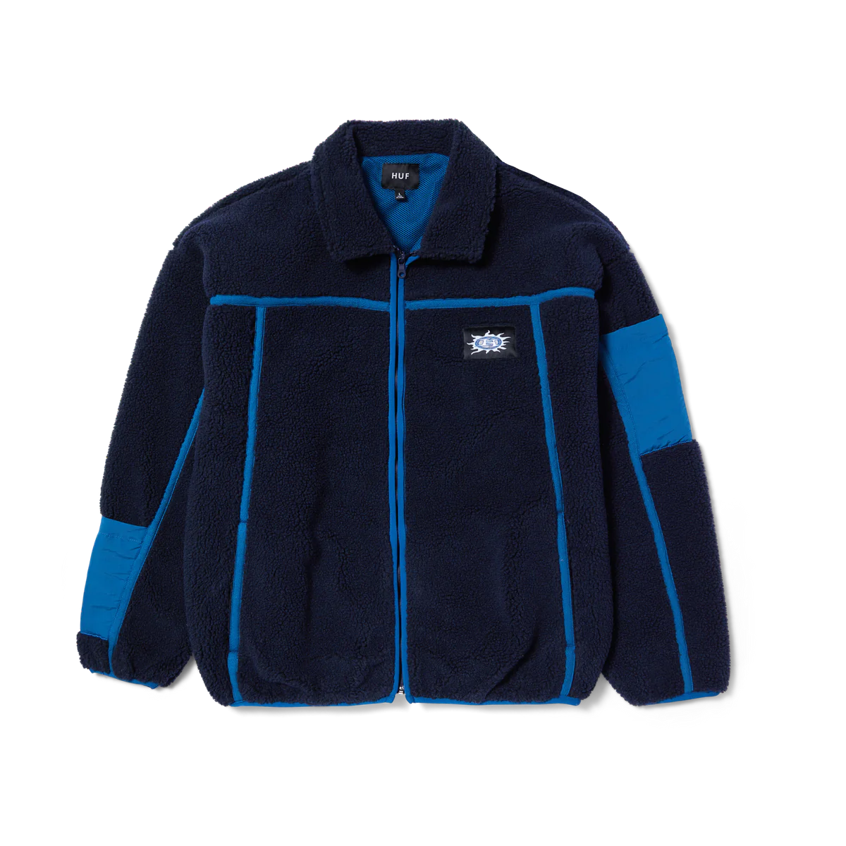 HUF LIVINGSTON SHERPA JACKET BLUE NIGHT (X-LARGE)