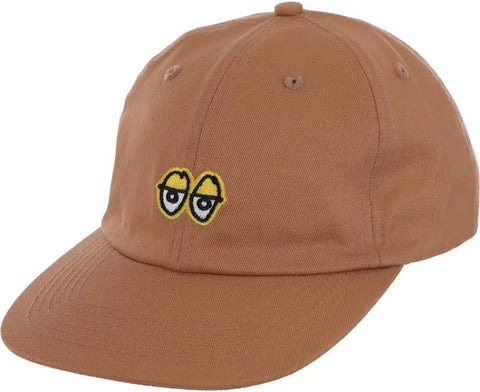 KROOKED EYES STRAP BACK TAN & GOLD HAT