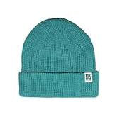 MEOW STACKED CUFF TEAL BEANIE