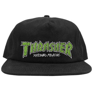 THRASHER MAGAZINE BRICK SNAP BACK BLACK HAT