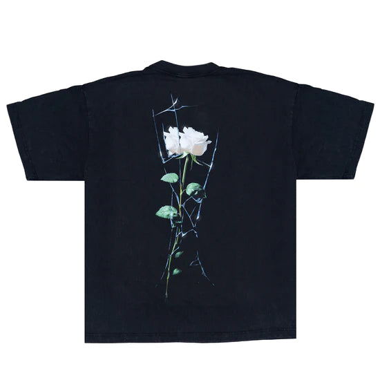 APRIL CRACKED ROSE T SHIRT (SMALL)