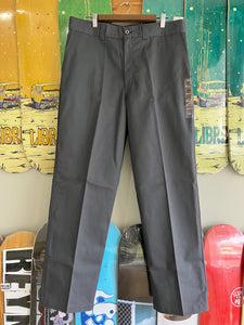 DICKIES SKATEBOARDING REGULAR FIT SIZE 32 TWILL PANTS, CHARCOAL