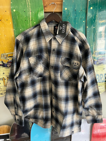 DICKIES SKATEBOARDING SANDOVAL BRUSHED FLANNEL BUTTON UP